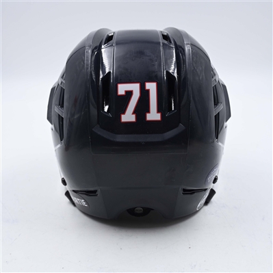 Jon Martin - Kalamazoo Wings - Team-Issued Navy, Warrior Helmet - 2025 Warrior/ECHL Hockey Heritage Classic - Autographed