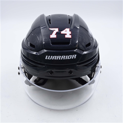 Blake Christensen - Kalamazoo Wings - Team-Issued Navy, Warrior Helmet - 2025 Warrior/ECHL Hockey Heritage Classic - Autographed