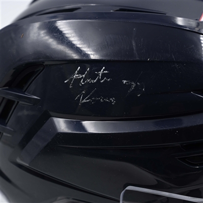 Hunter Vorva - Kalamazoo Wings - Team-Issued Navy, Warrior Helmet - 2025 Warrior/ECHL Hockey Heritage Classic - Autographed