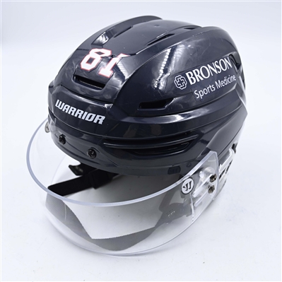 Ben Berard - Kalamazoo Wings - Team-Issued Navy, Warrior Helmet - 2025 Warrior/ECHL Hockey Heritage Classic - Autographed