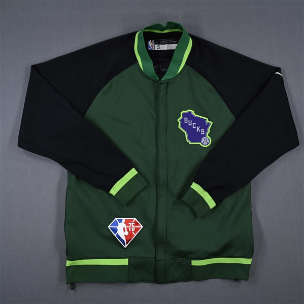 Rodney Hood - Milwaukee Bucks - Game-Issued City Edition Jacket  - 2021-22 NBA Season