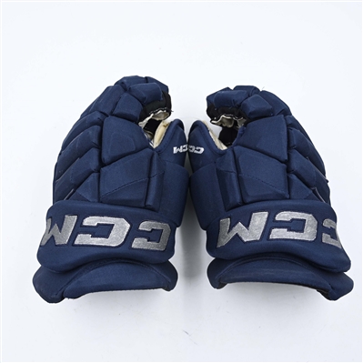 Justin Danforth - Game-Worn CCM Pro Gloves - Worn on March 1, 2025 - PHOTO-MATCHED - 2025 Stadium Series