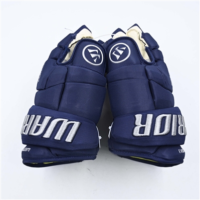 Zach Werenski - Game-Worn Warrior Alpha Gloves - Worn on March 1, 2025 - PHOTO-MATCHED - 2025 Stadium Series