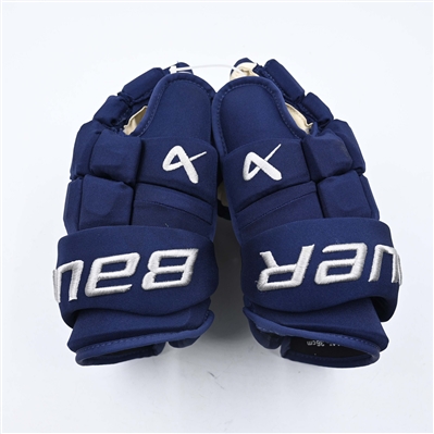 Kent Johnson - Game-Worn Bauer Supreme Mach Gloves - Worn on March 1, 2025 - PHOTO-MATCHED - 2025 Stadium Series