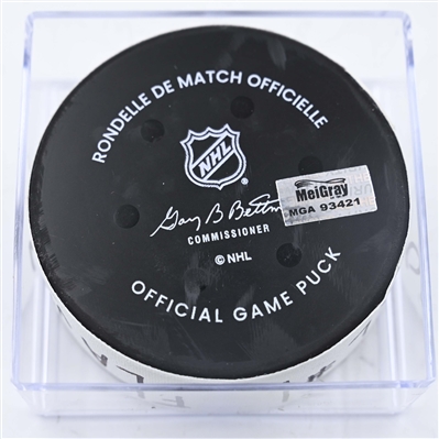 Andrew Mangiapane - Washington Capitals - Goal Puck - February 4, 2025 vs. Florida Panthers (Capitals' 50th Anniversary Logo)