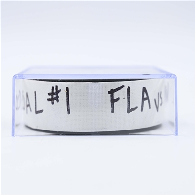 Andrew Mangiapane - Washington Capitals - Goal Puck - February 4, 2025 vs. Florida Panthers (Capitals' 50th Anniversary Logo)