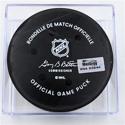Kirill Marchenko - Columbus Blue Jackets - Goal Puck - February 26, 2025 vs. Dallas Stars (Blue Jackets Logo)