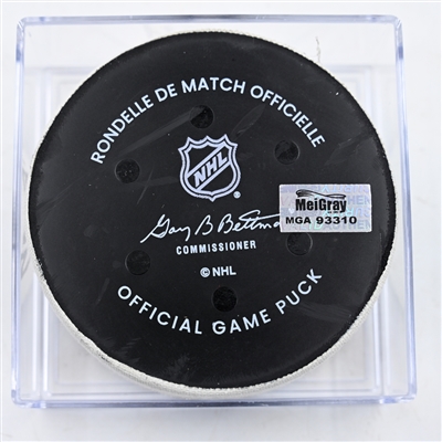 Jonathan Marchessault - Nashville Predators - Goal Puck - February 8, 2025 vs. Buffalo Sabres (Predators Logo)