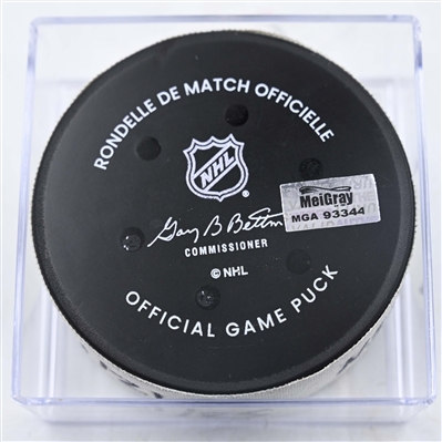 Jonathan Marchessault - Nashville Predators - Goal Puck - January 21, 2025 vs. San Jose Sharks (Predators Logo)