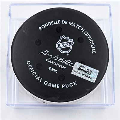 Jack McBain - Utah Hockey Club - Goal Puck - February 9, 2025 vs. Washington Capitals (Capitals' 50th Anniversary Logo)