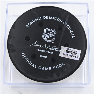 Michael McCarron - Nashville Predators - Goal Puck - February 25, 2025 vs. Florida Panthers (Predators Logo)