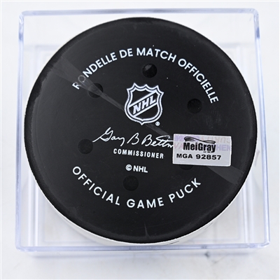 Connor McMichael - Washington Capitals - Goal Puck - February 27, 2025 vs. St. Louis Blues (Capitals' 50th Anniversary Logo)