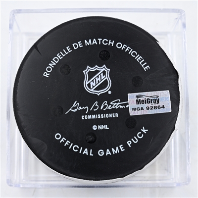 Connor McMichael - Washington Capitals - Goal Puck - March 3, 2025 vs. Ottawa Senators (Capitals' 50th Anniversary Logo)