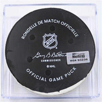 Connor McMichael - Washington Capitals - Goal Puck - February 6, 2025 vs. Philadelphia Flyers (Flyers Logo)