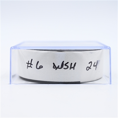 Connor McMichael - Washington Capitals - Goal Puck - February 23, 2025 vs. Edmonton Oilers (Capitals' 50th Anniversary Logo)