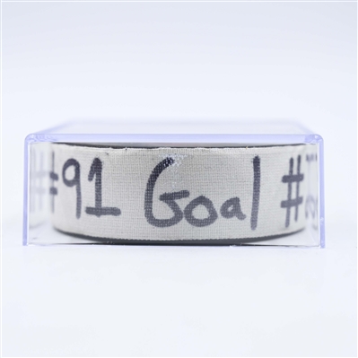 Dawson Mercer - New Jersey Devils - Goal Puck - January 22, 2025 vs. Boston Bruins (Devils Logo)
