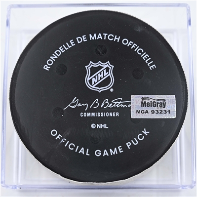 Timo Meier - New Jersey Devils - Goal Puck - January 27, 2025 vs. Philadelphia Flyers (Flyers Logo)
