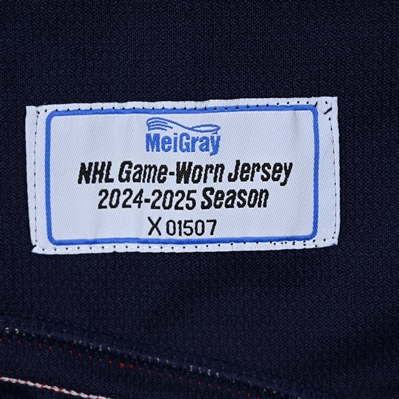 Elvis Merzlikins - Navy Photo Shoot-Worn Jersey - 2025 Stadium Series