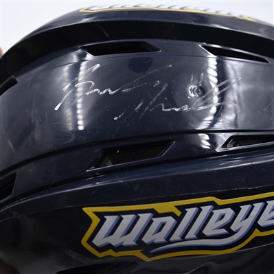 Brendon Michaelian - Toledo Walleye - Team-Issued Navy, Warrior Helmet - 2025 Warrior/ECHL Hockey Heritage Classic - Autographed