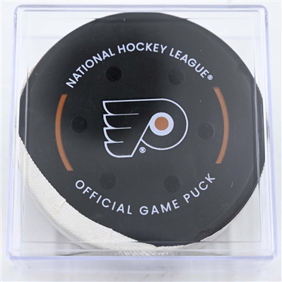 Matvei Michkov - Philadelphia Flyers - Goal Puck - February 6, 2025 vs. Washington Capitals (Flyers Logo)