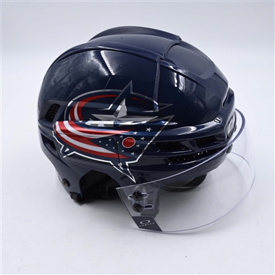 Sean Monahan - Game-Issued Navy, CCM Helmet w/ Oakley Shield - 2025 Stadium Series 