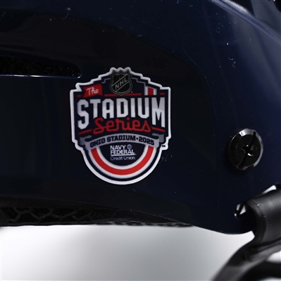 Sean Monahan - Game-Issued Navy, CCM Helmet w/ Oakley Shield - 2025 Stadium Series 