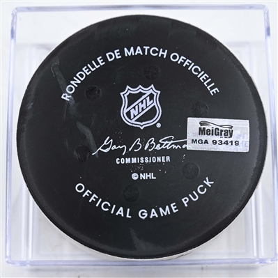 Josh Morrissey - Winnipeg Jets - Goal Puck - February 1, 2025 vs. Washington Capitals (Capitals' 50th Anniversary Logo)