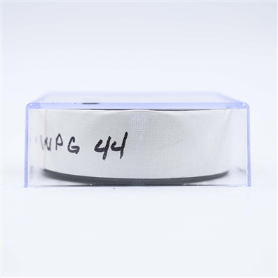 Josh Morrissey - Winnipeg Jets - Goal Puck - February 1, 2025 vs. Washington Capitals (Capitals' 50th Anniversary Logo)