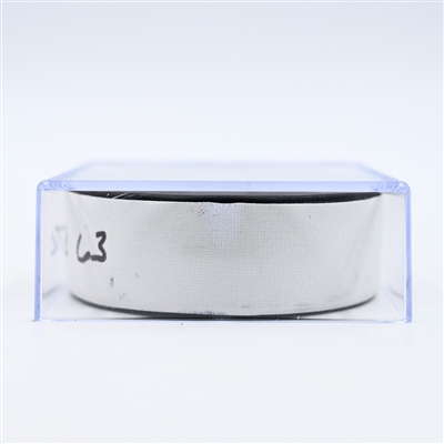 Jake Neighbours - St. Louis Blues - Goal Puck - February 27, 2025 vs. Washington Capitals (Capitals' 50th Anniversary Logo)