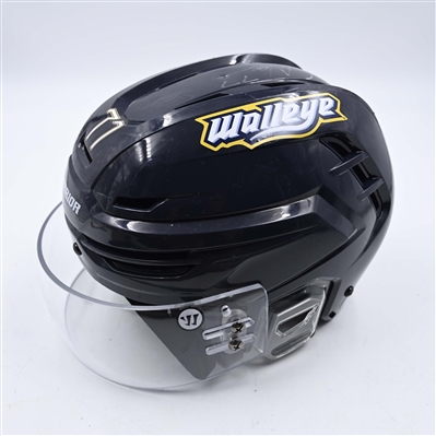 Griffin Ness - Toledo Walleye - Team-Issued Navy, Warrior Helmet - 2025 Warrior/ECHL Hockey Heritage Classic - Autographed