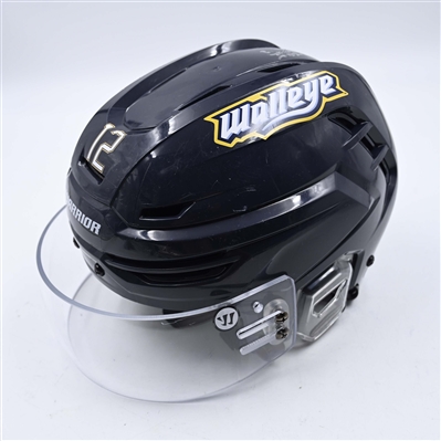 Josh Nodler - Toledo Walleye - Team-Issued Navy, Warrior Helmet - 2025 Warrior/ECHL Hockey Heritage Classic - Autographed