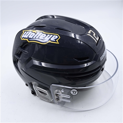 Josh Nodler - Toledo Walleye - Team-Issued Navy, Warrior Helmet - 2025 Warrior/ECHL Hockey Heritage Classic - Autographed