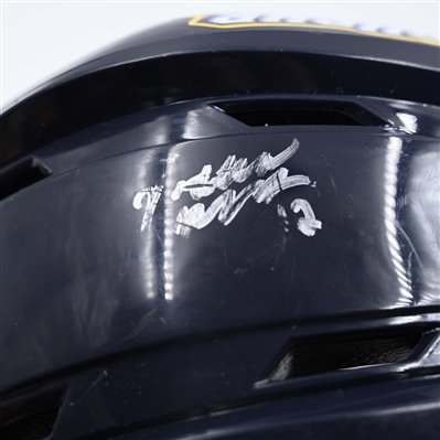 Josh Nodler - Toledo Walleye - Team-Issued Navy, Warrior Helmet - 2025 Warrior/ECHL Hockey Heritage Classic - Autographed