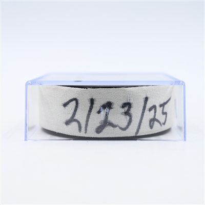 Stefan Noesen - New Jersey Devils - Goal Puck - February 23, 2025 vs. Nashville Predators (Predators Logo)