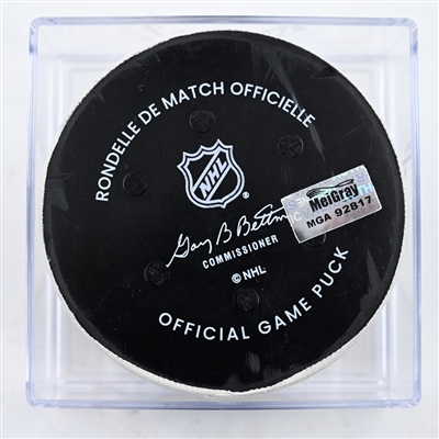 Tommy Novak - Nashville Predators - Goal Puck - February 27, 2025 vs. Winnipeg Jets (Predators Logo)