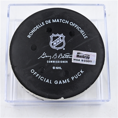 Tommy Novak - Nashville Predators - Goal Puck - February 8, 2025 vs. Buffalo Sabres (Predators Logo)