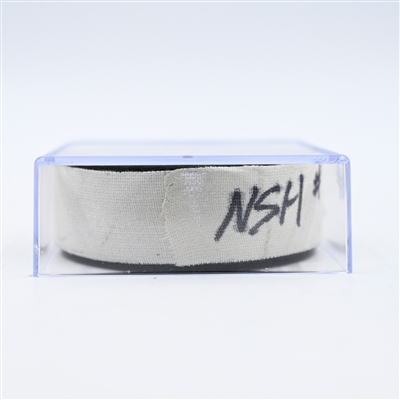 Tommy Novak - Nashville Predators - Goal Puck - February 8, 2025 vs. Buffalo Sabres (Predators Logo)