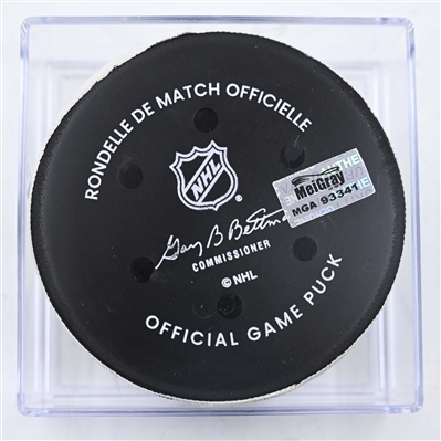 Tommy Novak - Nashville Predators - Goal Puck - January 21, 2025 vs. San Jose Sharks (Predators Logo)