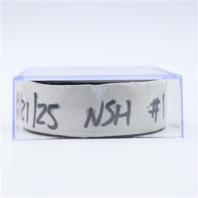 Tommy Novak - Nashville Predators - Goal Puck - January 21, 2025 vs. San Jose Sharks (Predators Logo)