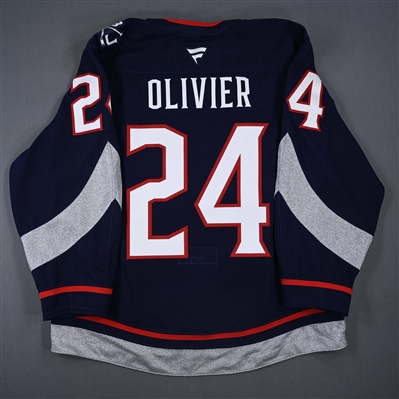 Mathieu Olivier - Navy Photo Shoot-Worn Jersey - 2025 Stadium Series