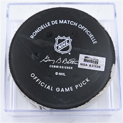 Ondrej Palat - New Jersey Devils - Goal Puck - February 6, 2025 vs. Vegas Golden Knights (Devils Logo)