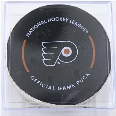 Kyle Palmieri - New York Islanders - Goal Puck - January 30, 2025 vs. Philadelphia Flyers (Flyers Logo)