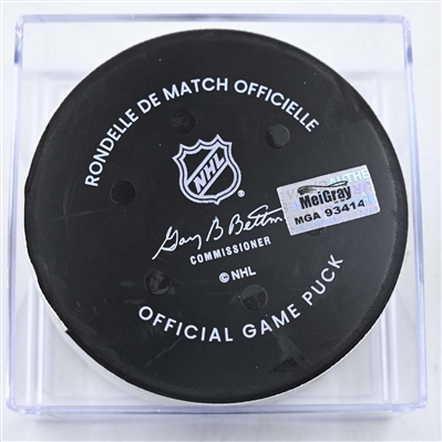 Cole Perfetti - Winnipeg Jets - Goal Puck - February 1, 2025 vs. Washington Capitals (Capitals' 50th Anniversary Logo)