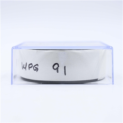 Cole Perfetti - Winnipeg Jets - Goal Puck - February 1, 2025 vs. Washington Capitals (Capitals' 50th Anniversary Logo)