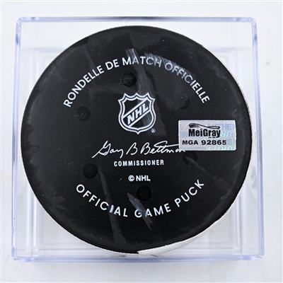 Pierre-Luc Dubois - Washington Capitals - Goal Puck - March 3, 2025 vs. Ottawa Senators (Capitals' 50th Anniversary Logo)