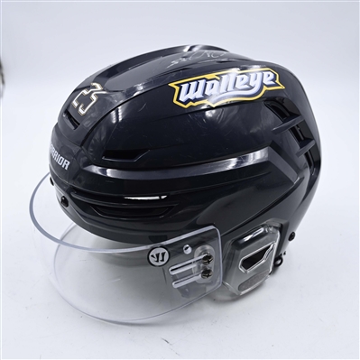 Jed Pietila - Toledo Walleye - Team-Issued Navy, Warrior Helmet - 2025 Warrior/ECHL Hockey Heritage Classic - Autographed