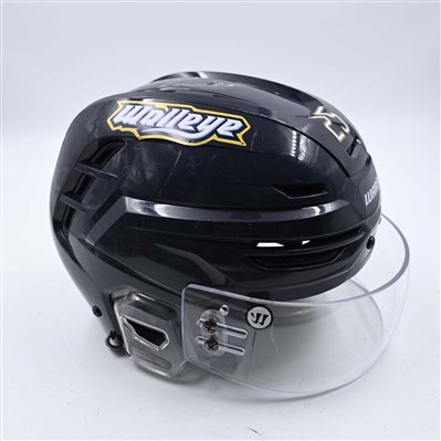 Jed Pietila - Toledo Walleye - Team-Issued Navy, Warrior Helmet - 2025 Warrior/ECHL Hockey Heritage Classic - Autographed