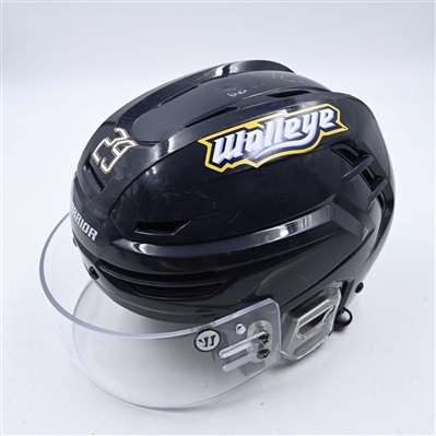 Darian Pilon - Toledo Walleye - Team-Issued Navy, Warrior Helmet - 2025 Warrior/ECHL Hockey Heritage Classic - Autographed