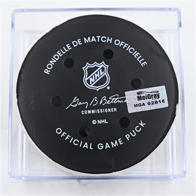 Neal Pionk - Winnipeg Jets - Goal Puck - February 27, 2025 vs. Nashville Predators (Predators Logo)