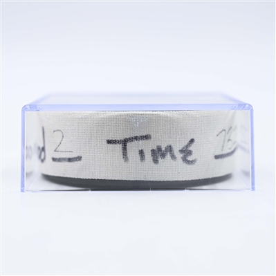 Martin Pospisil - Calgary Flames - Goal Puck - January 25, 2025 vs. Minnesota Wild (Wild Logo)